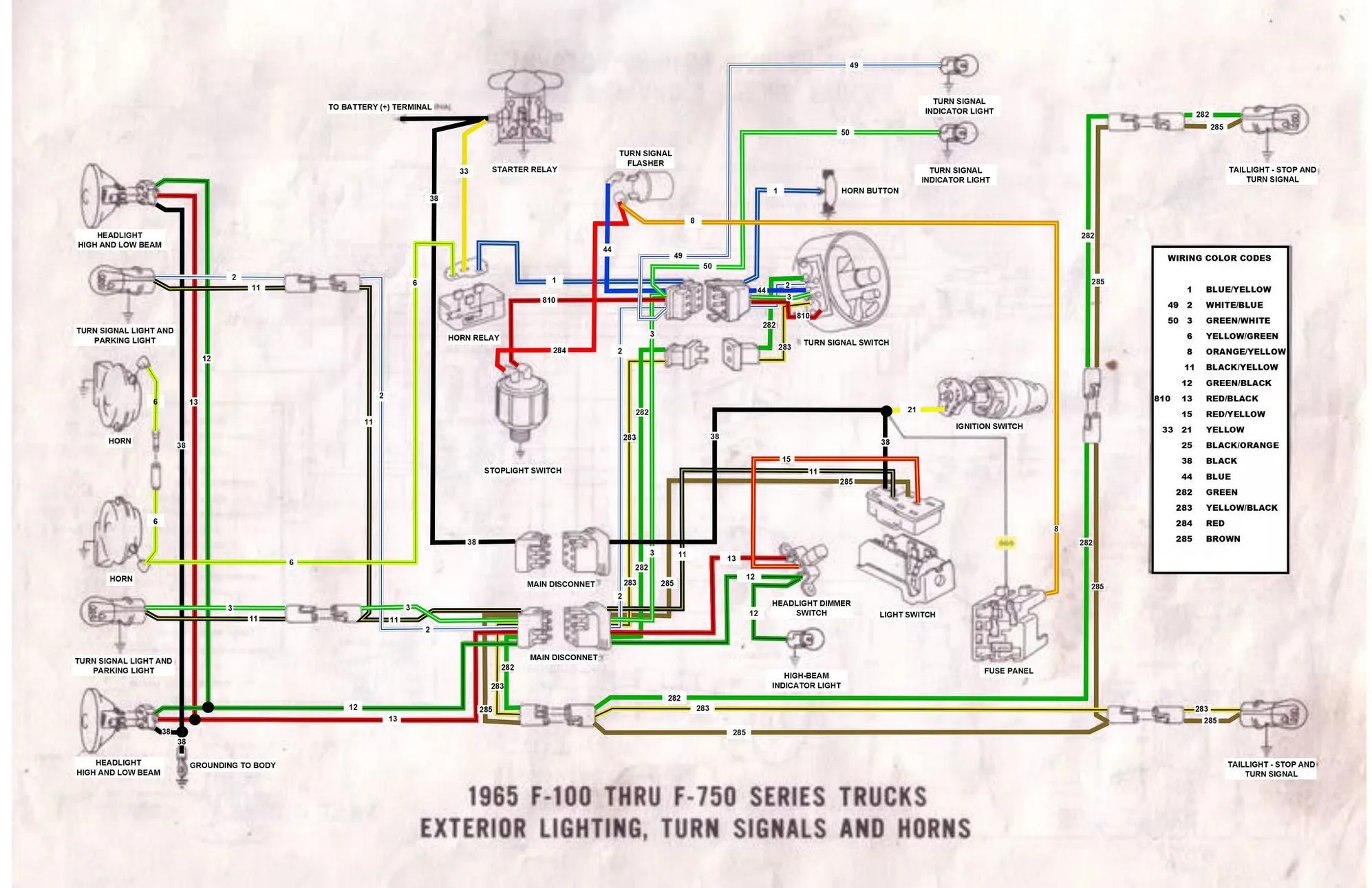 1969 Ford F100 Ignition Switch Wiring Diagram