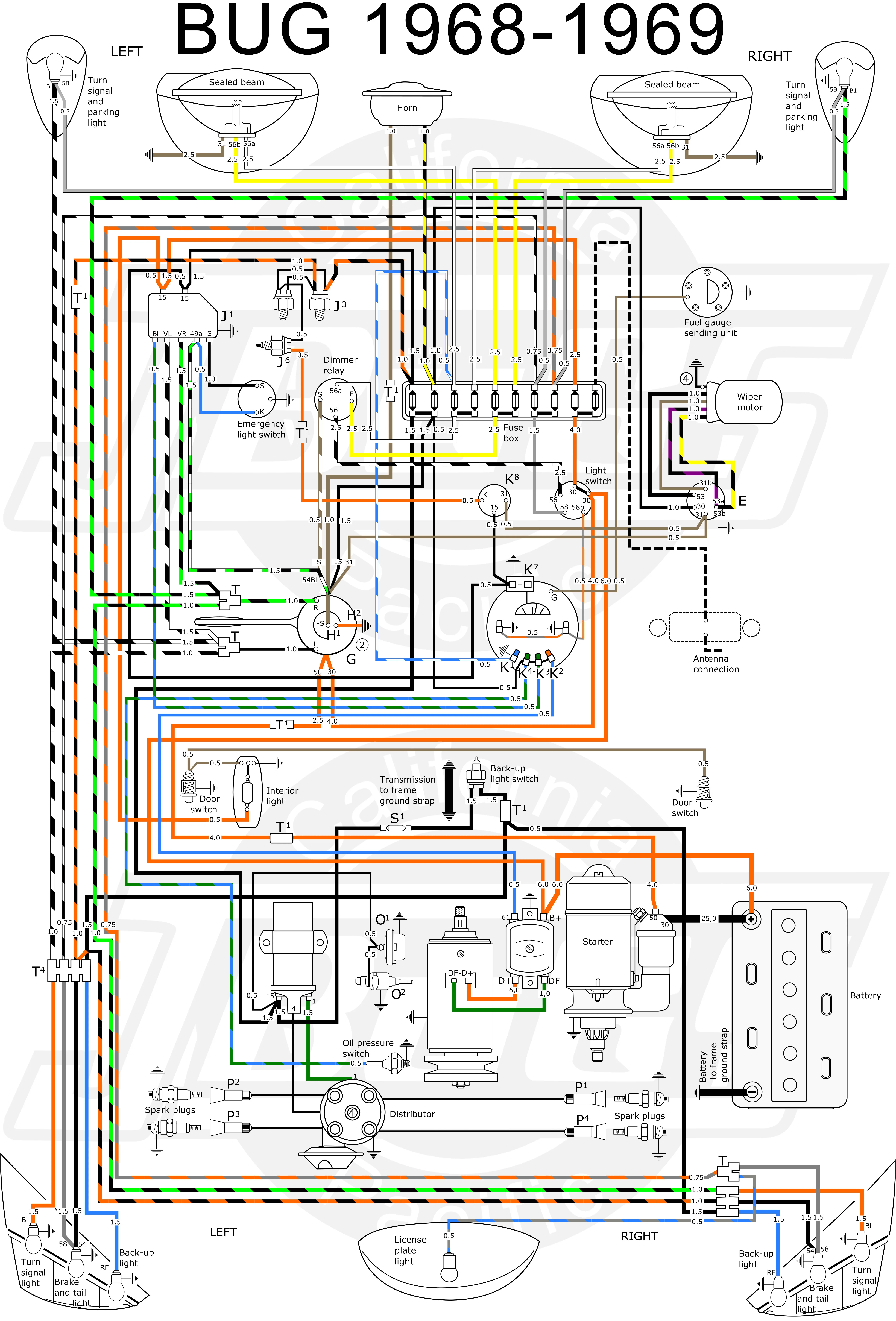 1969 Vw Bug Wiring Diagram Wiring Diagram