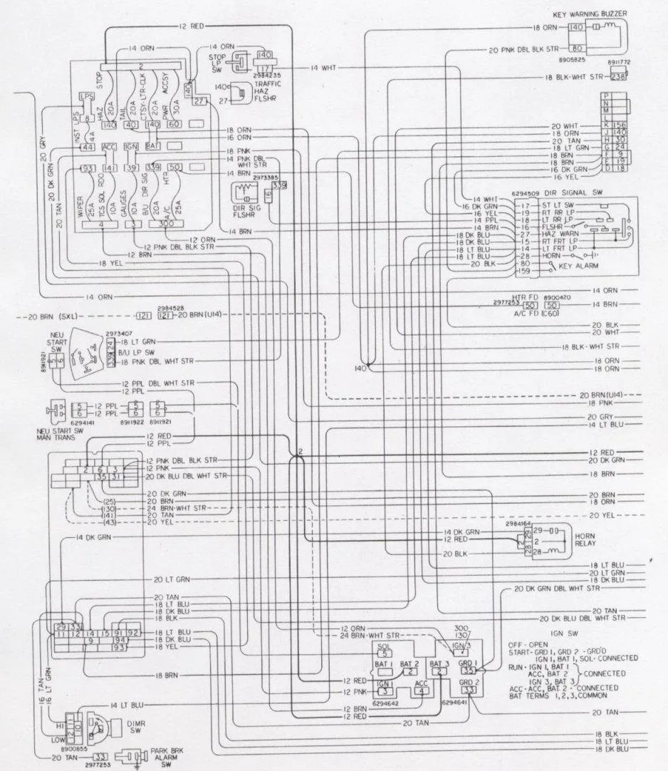 1970 Camaro Fuse Box Diagram