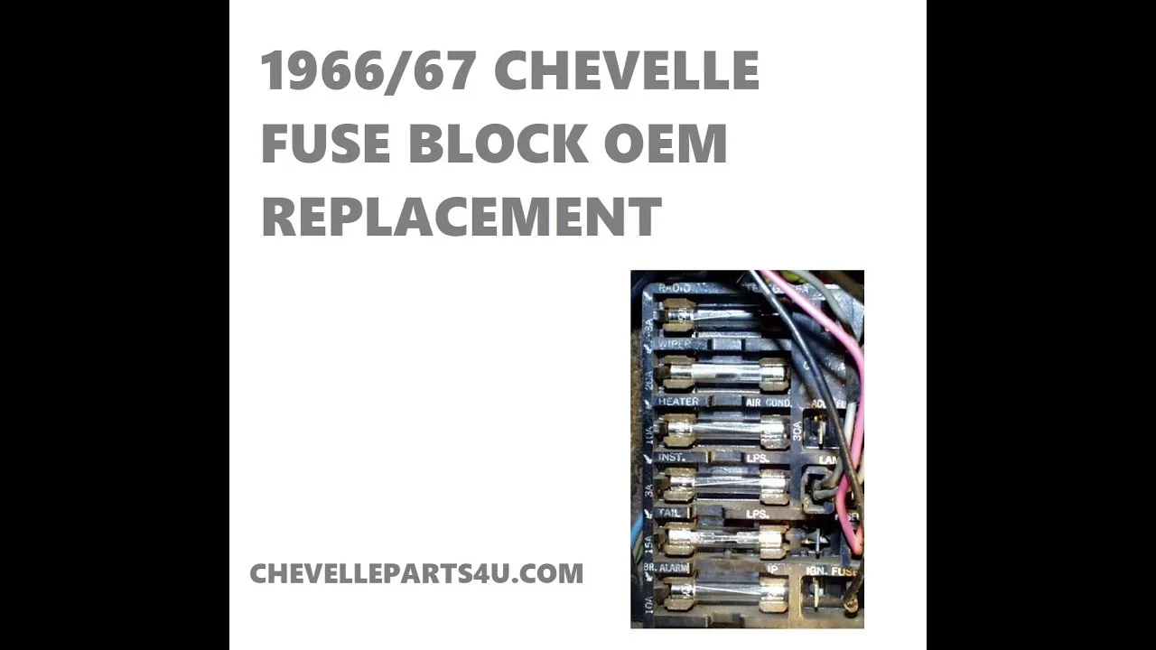 1970 Chevelle Fuse Block Diagram