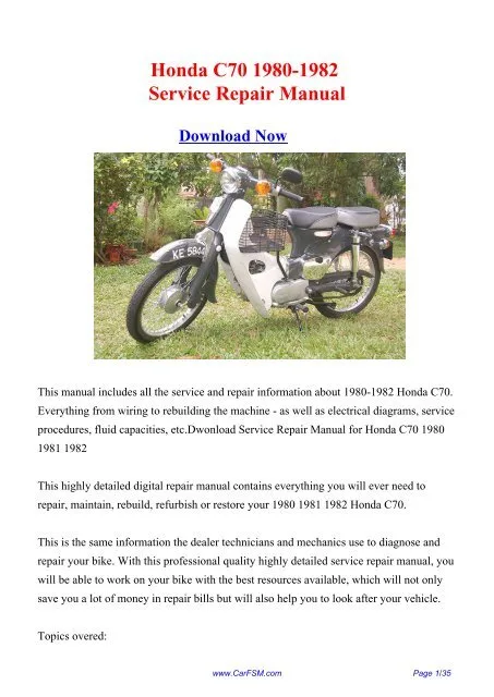 1971 Honda C70 Wiring Diagram Wiring Diagram