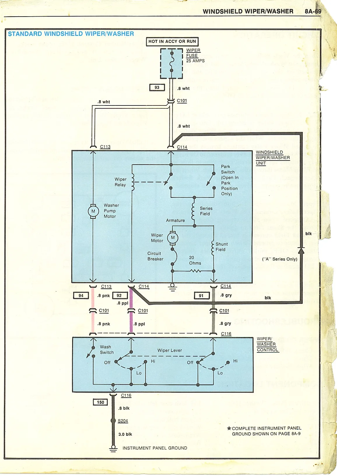 1972 Chevy Truck Wiper Motor Wiring Diagram