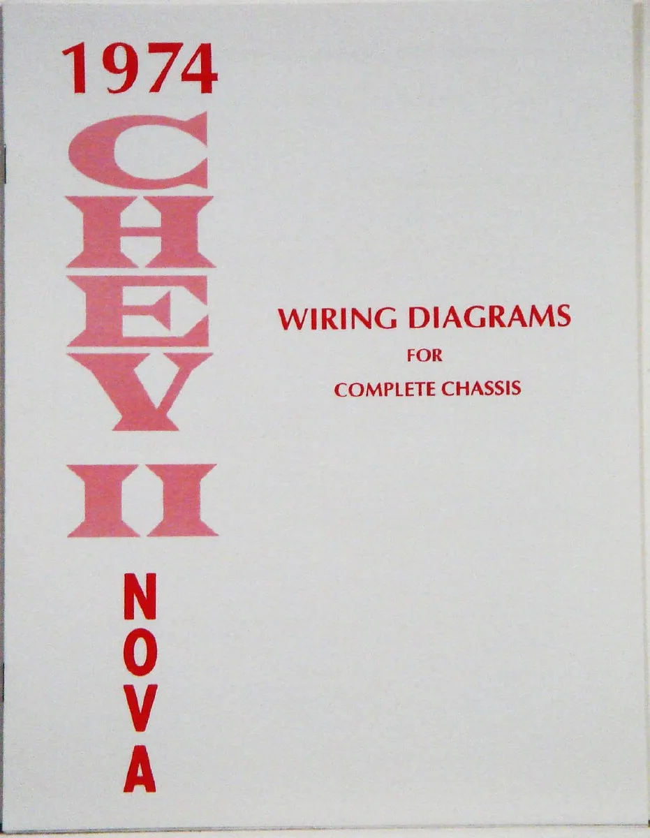 1974 Nova Factory Wiring Diagram Manual 1967 1968 1969 Camaro Parts Nos Rare