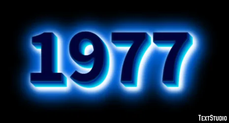 1977 Effet De Texte Et Design De Logos Nombre