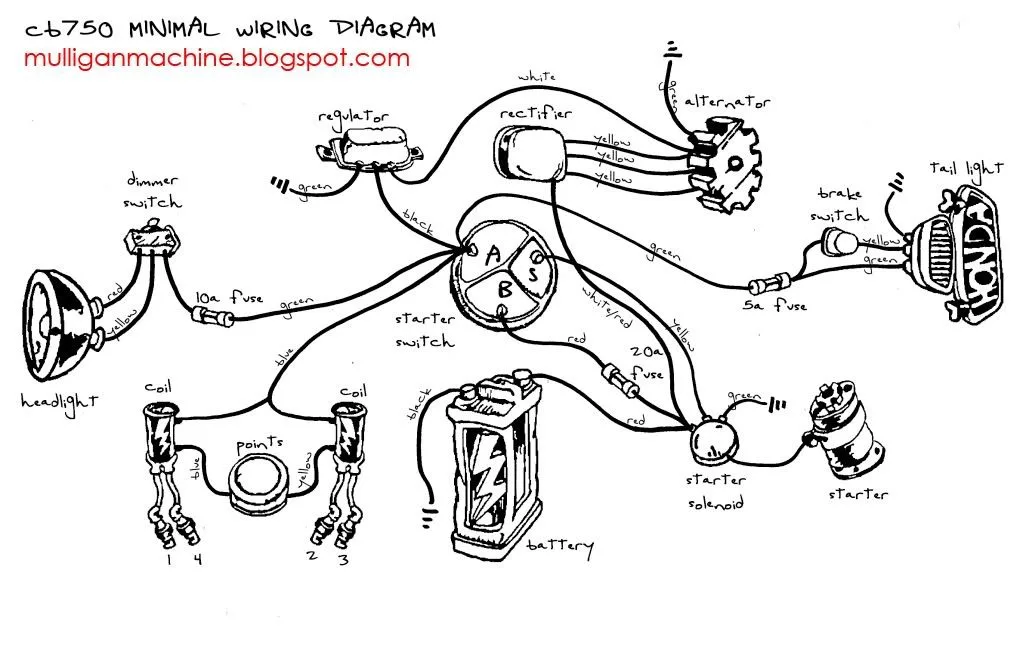 1978 Honda Cb750 Wiring Diagram