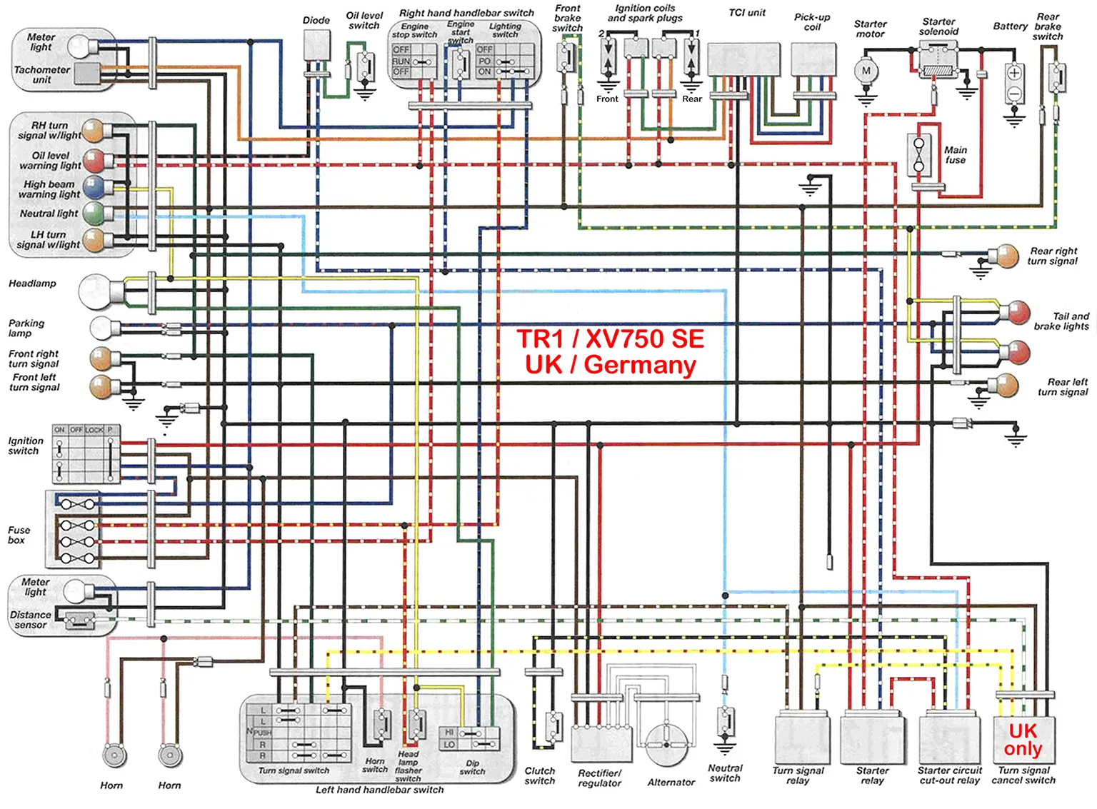 1982 Yamaha Virago 920 Wiring Diagram