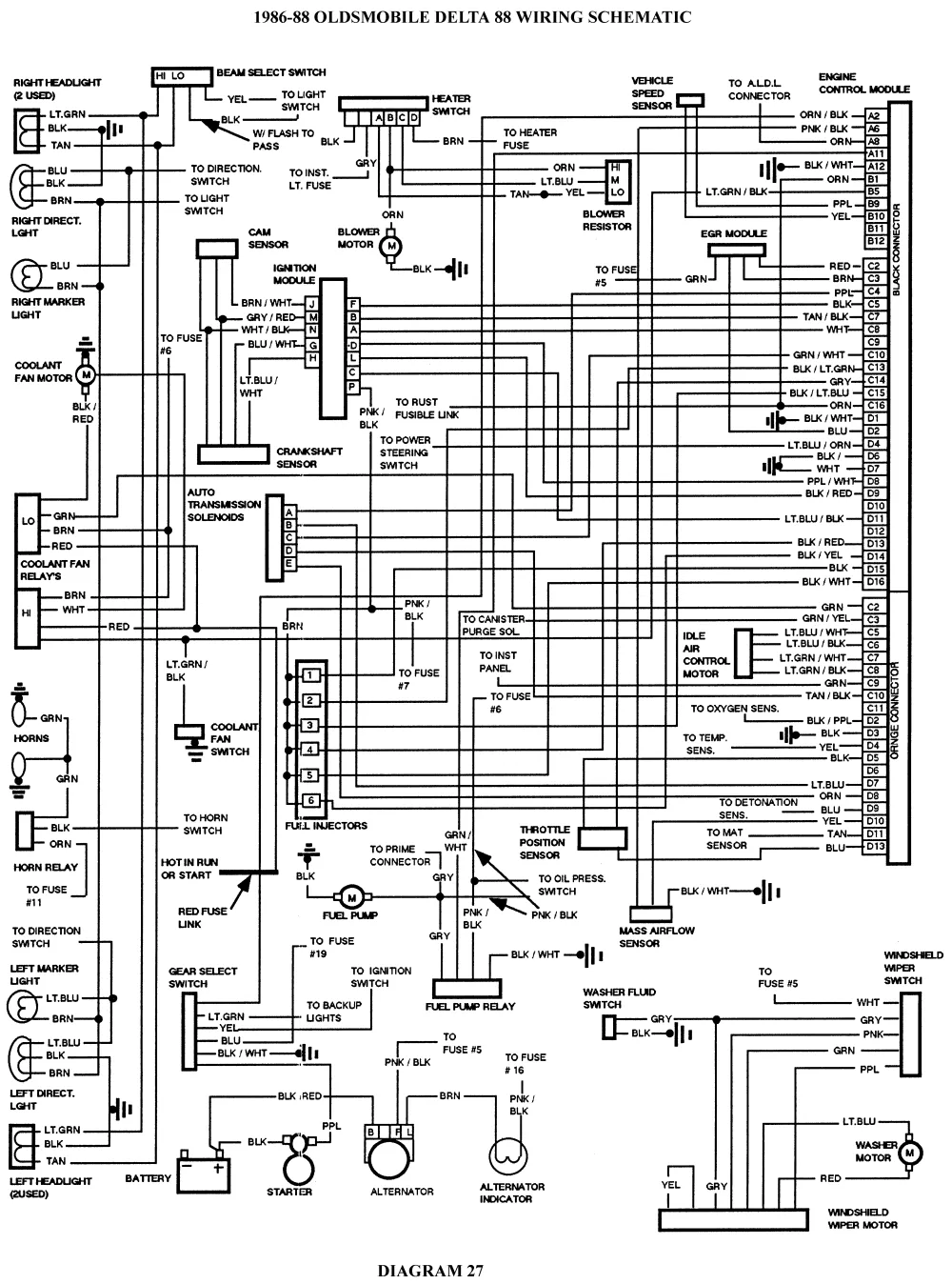1984 Oldsmobile Delta 88 Wiring Diagram Wiring Diagram