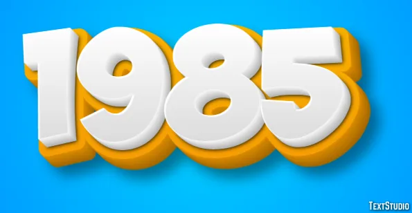 1985 Efecto De Texto Y Diseño De Logotipos Número