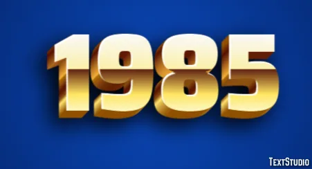 1985 Text Effect And Logo Design Number
