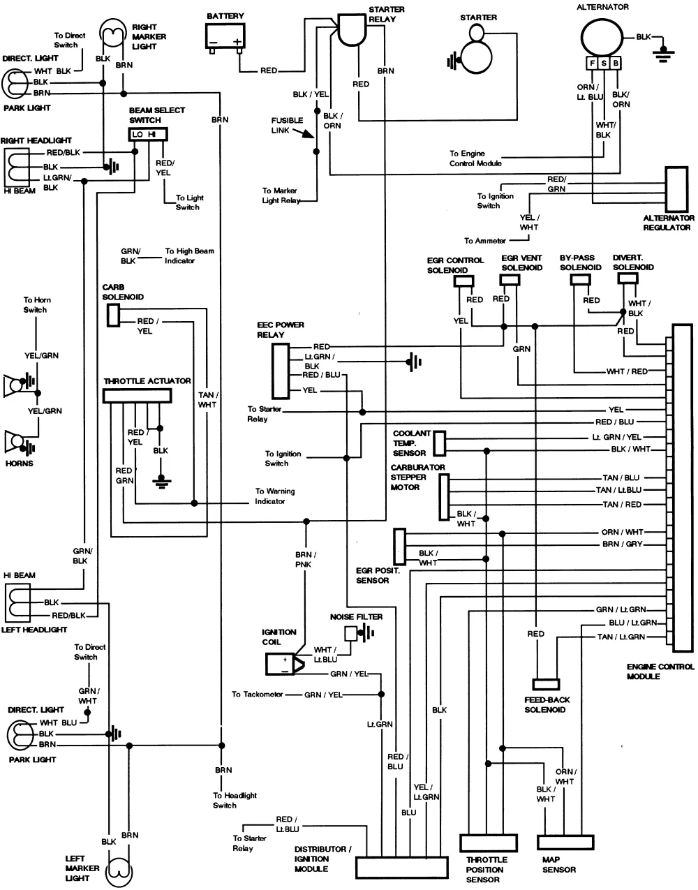 1986 Toyota Headlight Wiring Diagram
