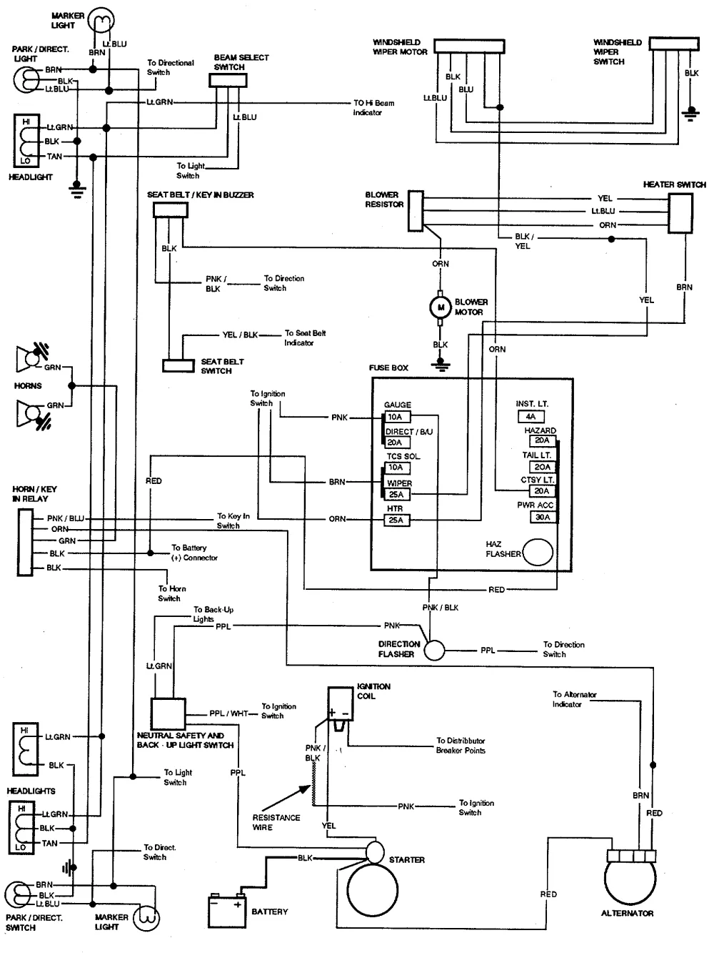 1988 Chevy El Camino Headlight Wiring Diagram Collection