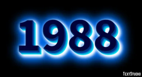 1988 Effet De Texte Et Design De Logos Nombre
