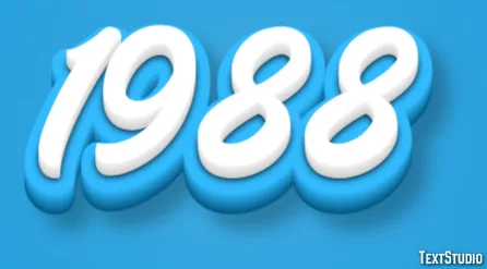 1988 Effet De Texte Et Design De Logos Nombre