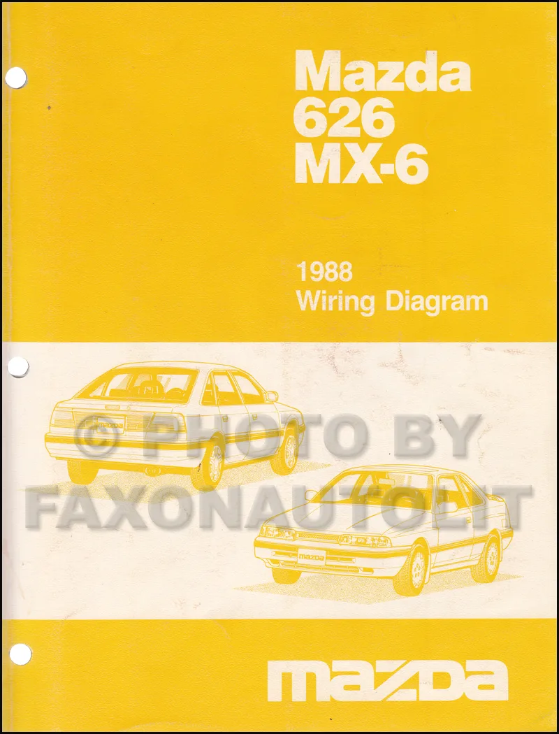 1988 Mazda 626 And Mx 6 Wiring Diagram Manual Original