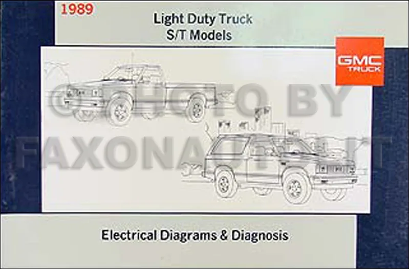 1989 Gmc S15 Pickup And Jimmy Wiring Diagram Manual Original