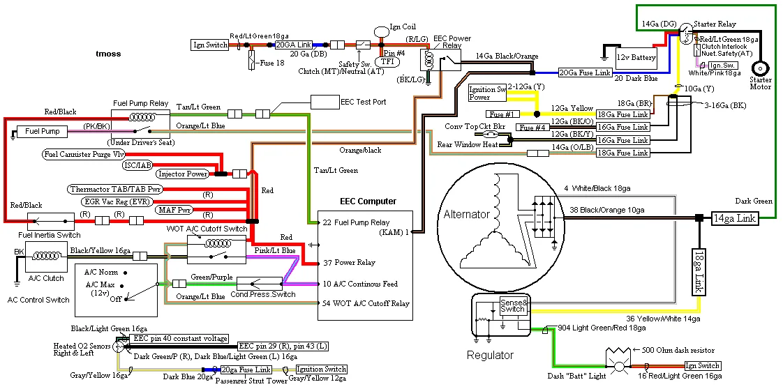 1989 Mustang Wiring Diagram Fuel Pump