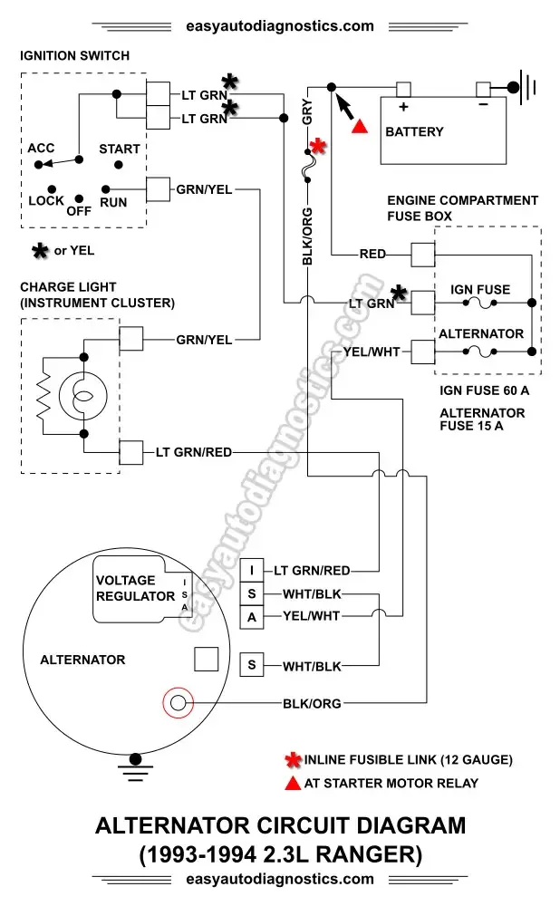 1990 Ford Mustang Alternator Wiring Diagram Wiring Diagram