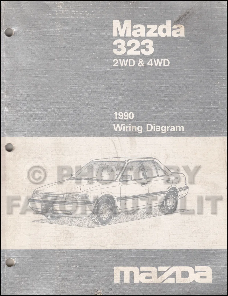 1990 Mazda Protege 4Wd And 323 Wiring Diagram Manual Original