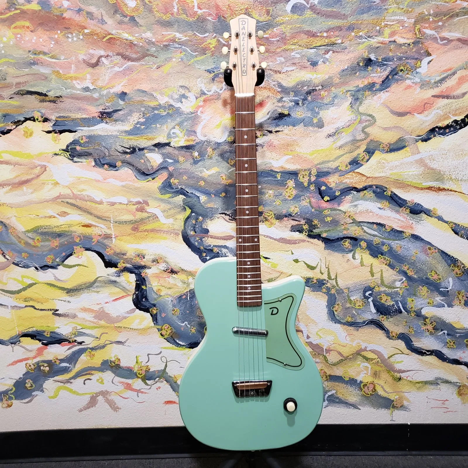 1990 S Danelectro U1 Reissue Single Cutaway Single Lipstick Pickup Seafoam Green Electric Guitar