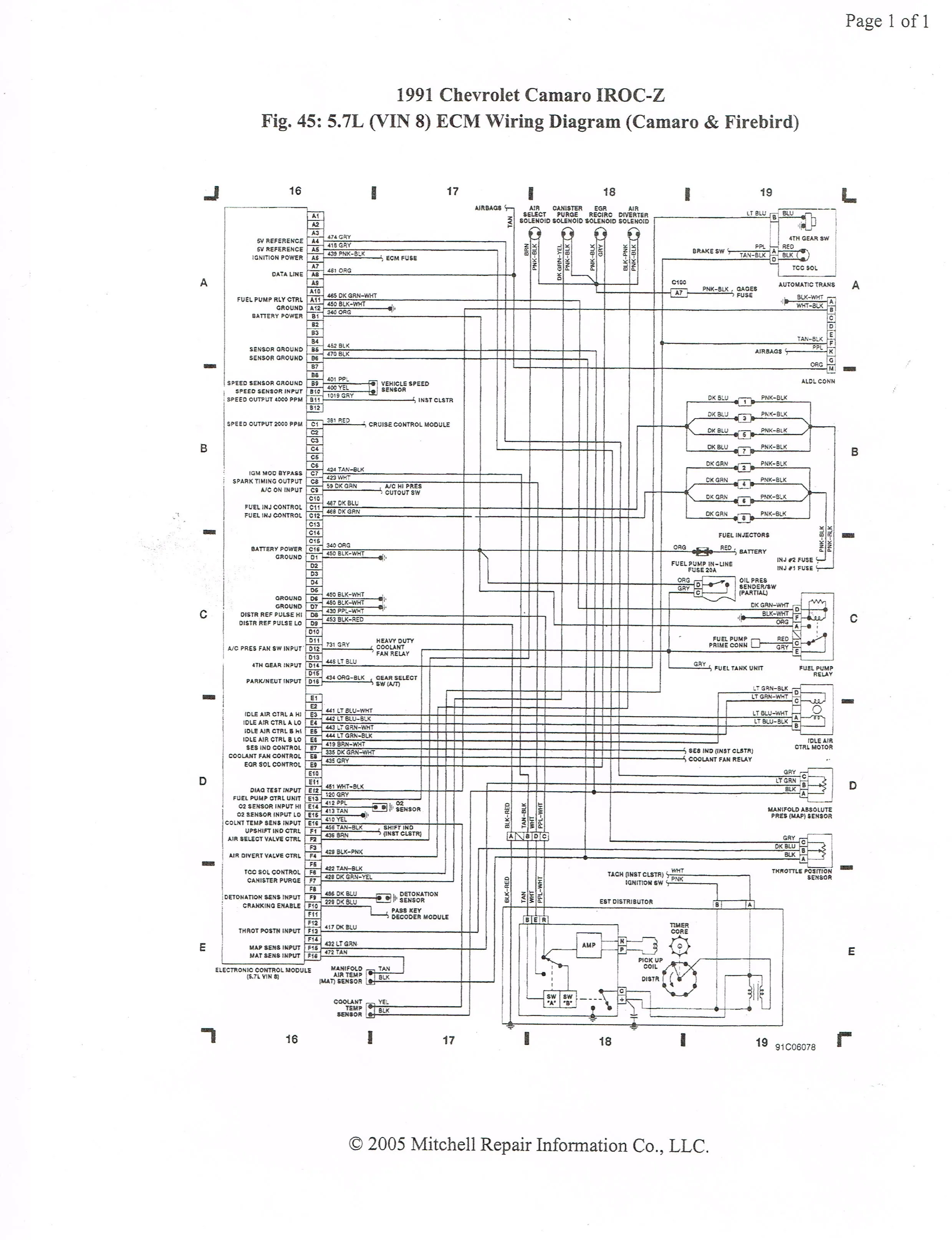 1991 Camaro Wiring Diagram Diagramwirings