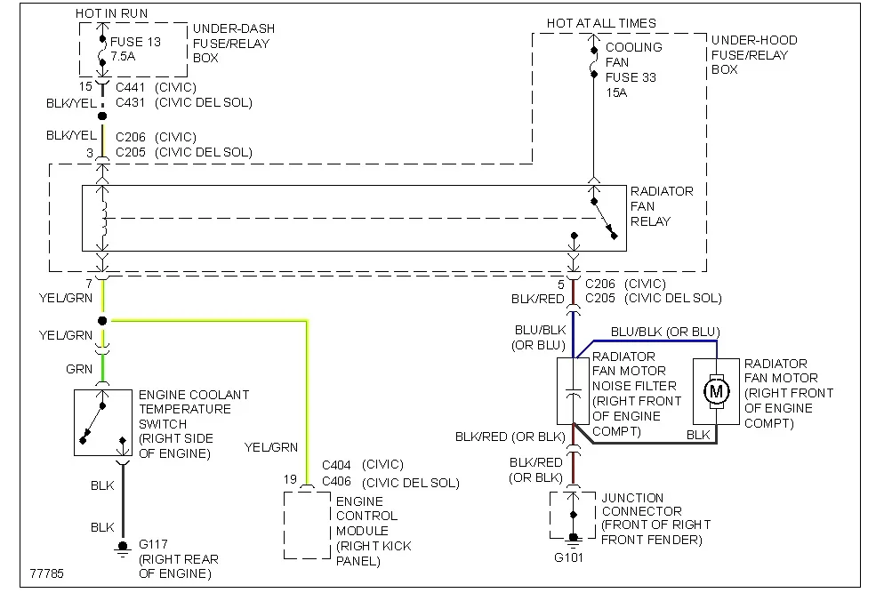 1991 Honda Civic Electrical Wiring Diagram And Schematics Wiring Diagram