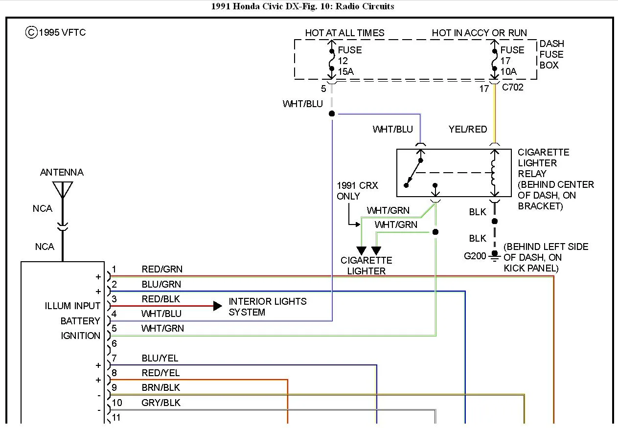 1991 Honda Civic Radio Wiring Diagram Ok I Have A Radio I M