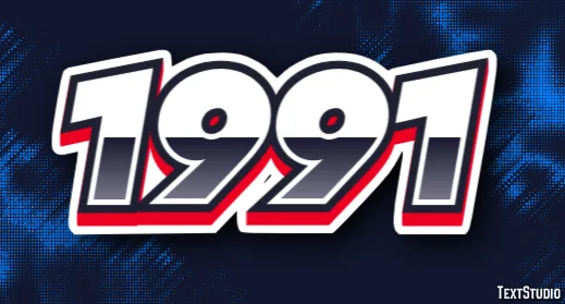 1991 Sport Logo Template Editable Text Effect Generator