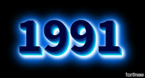1991 Text Effect And Logo Design Number