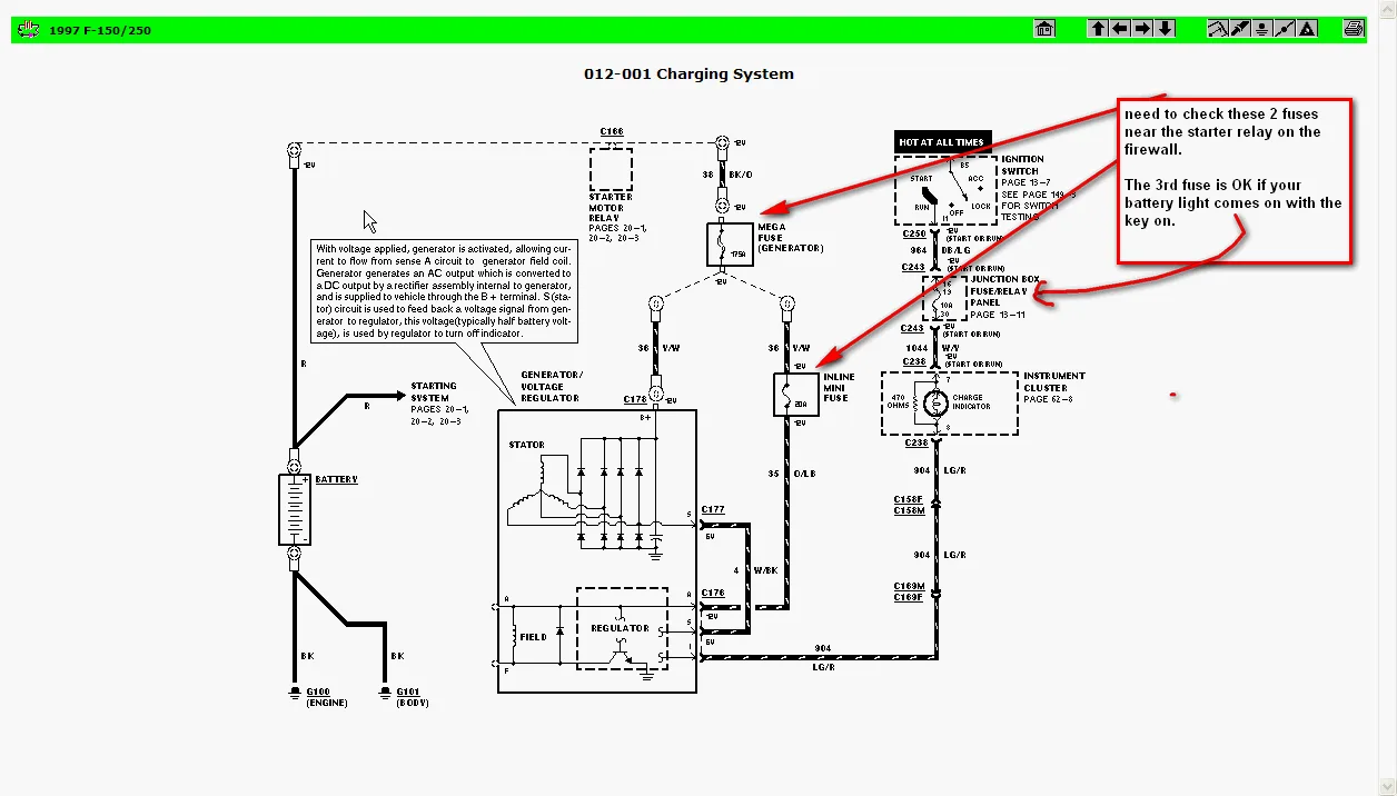 1992 Ford F150 Alternator Wiring Diagram