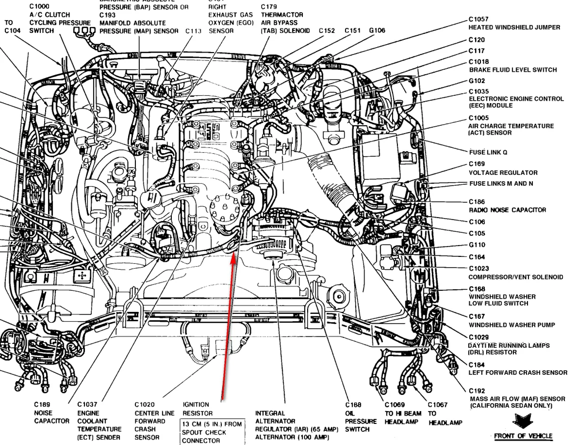 1992 Mercury Grand Marquis Engine Diagram