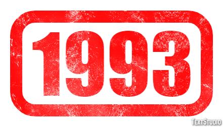 1993 Text Effect And Logo Design Number