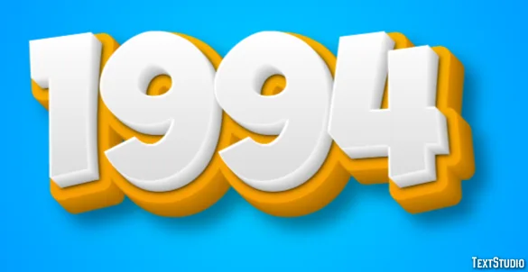 1994 Effet De Texte Et Design De Logos Nombre