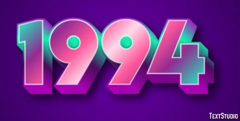 1994 Effet De Texte Et Design De Logos Nombre