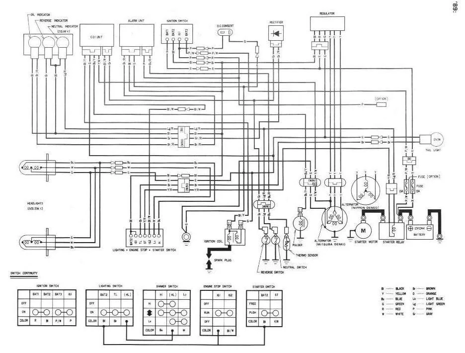 1994 Honda 300 Fourtrax Wiring Diagram Wiring Diagram