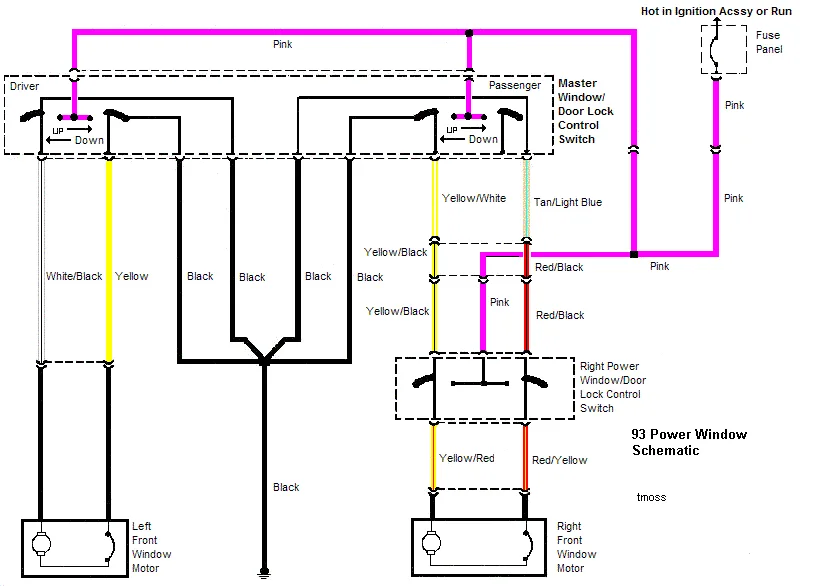 1994 Mustang Power Window Wiring Diagram