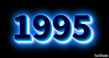 1995 Effet De Texte Et Design De Logos Nombre