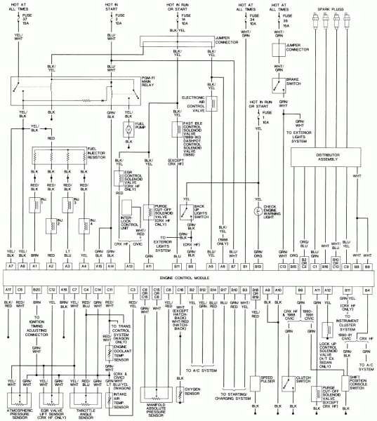 1995 Honda Civic Wiring Diagram