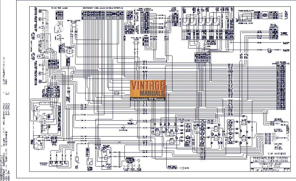 1997 1998 Freightliner X Line Encore Cab Engine Wiring Schematic Vintagemanuals