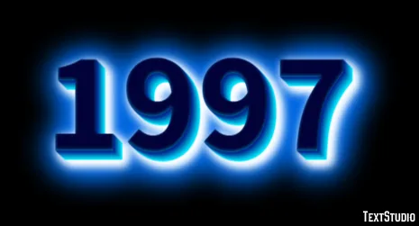 1997 Text Effect And Logo Design Number