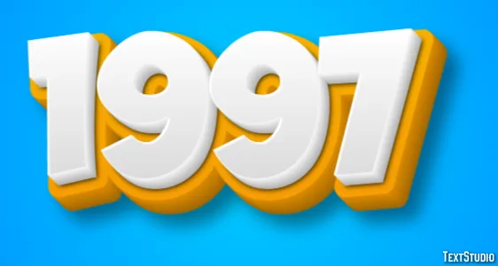 1997 Text Effect And Logo Design Number