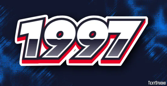 1997 Text Effect And Logo Design Number