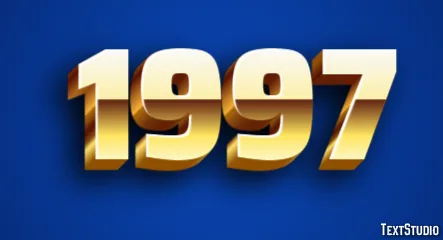 1997 Text Effect And Logo Design Number