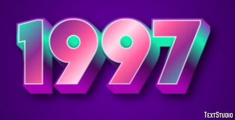 1997 Text Effect And Logo Design Number