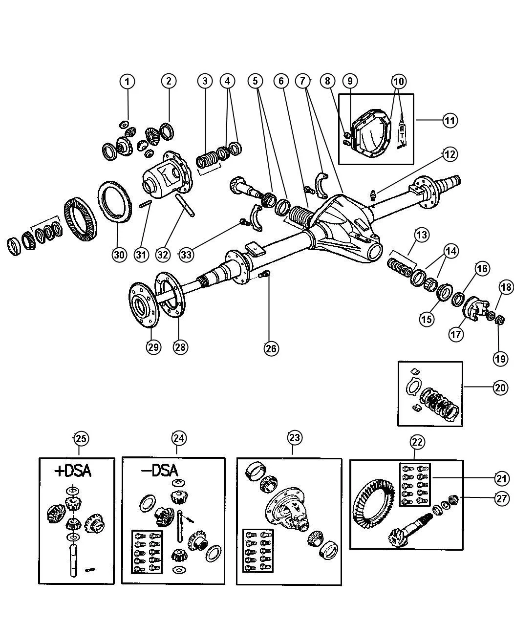1998 Dodge Ram 2500 8 0L Magnum V10 A T Club Cab 8Ft Box Housing Rear Axle Differential Anti