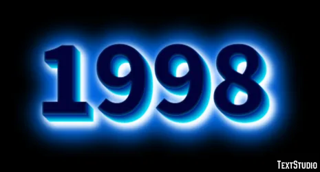 1998 Text Effect And Logo Design Number