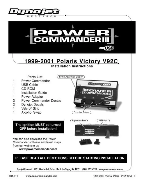 1999 2001 Polaris Victory V92C