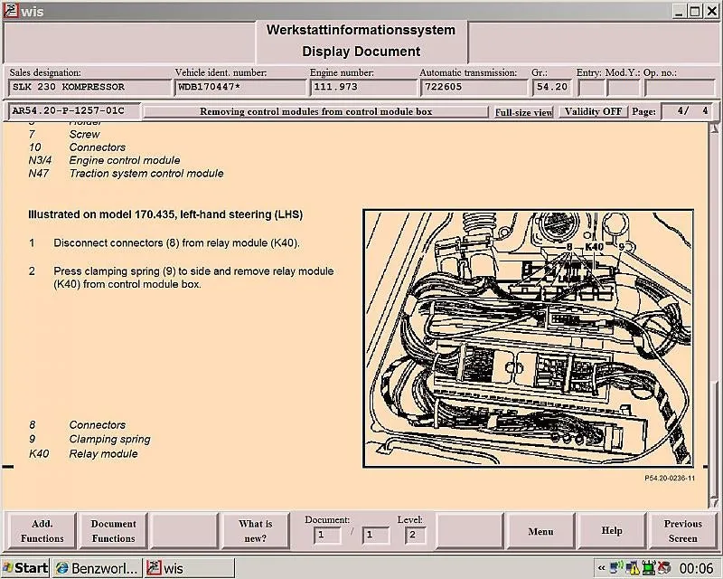 1999 Mercedes Slk230 K40 Relay
