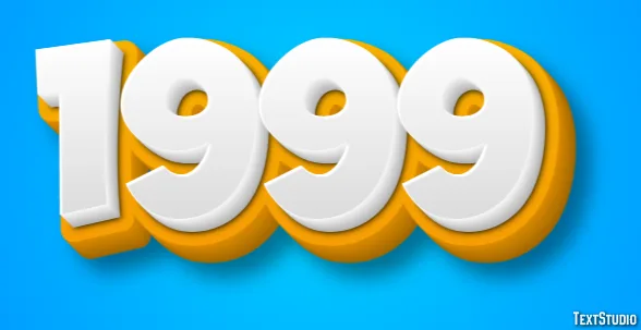 1999 Text Effect And Logo Design Number