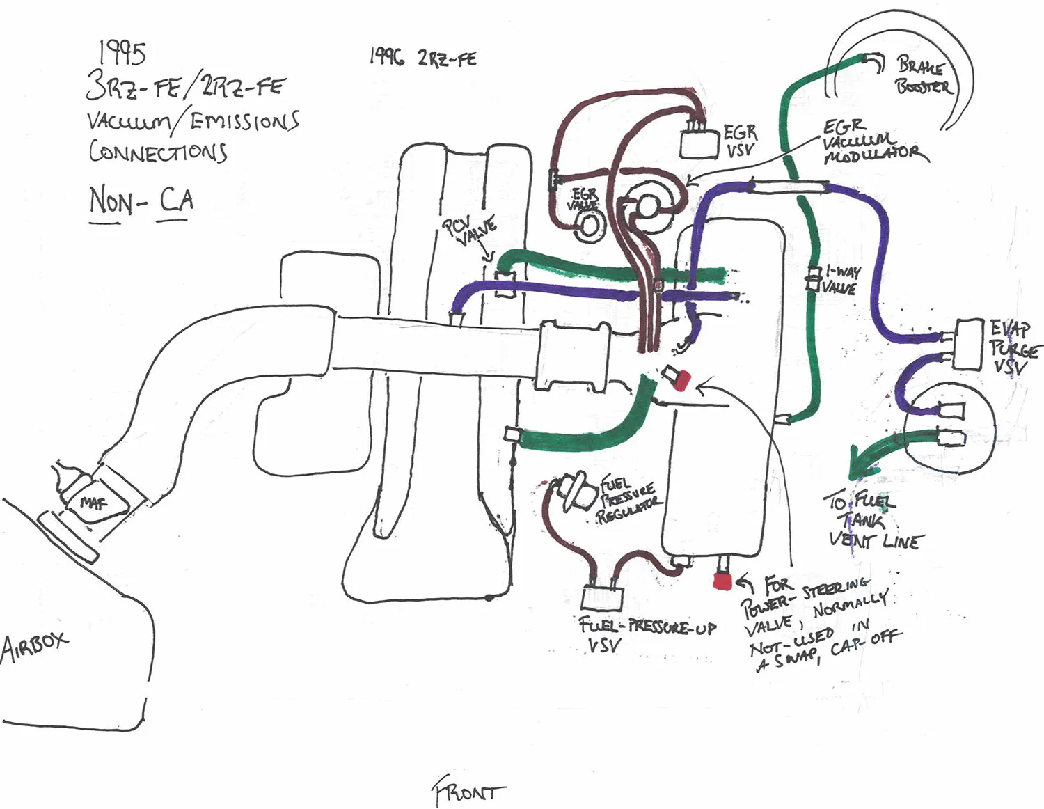 2 7L 3Rz Fe And 2 4L 2Rz Fe Evap Vacuum Diagrams Tech Info Off Road Solutions