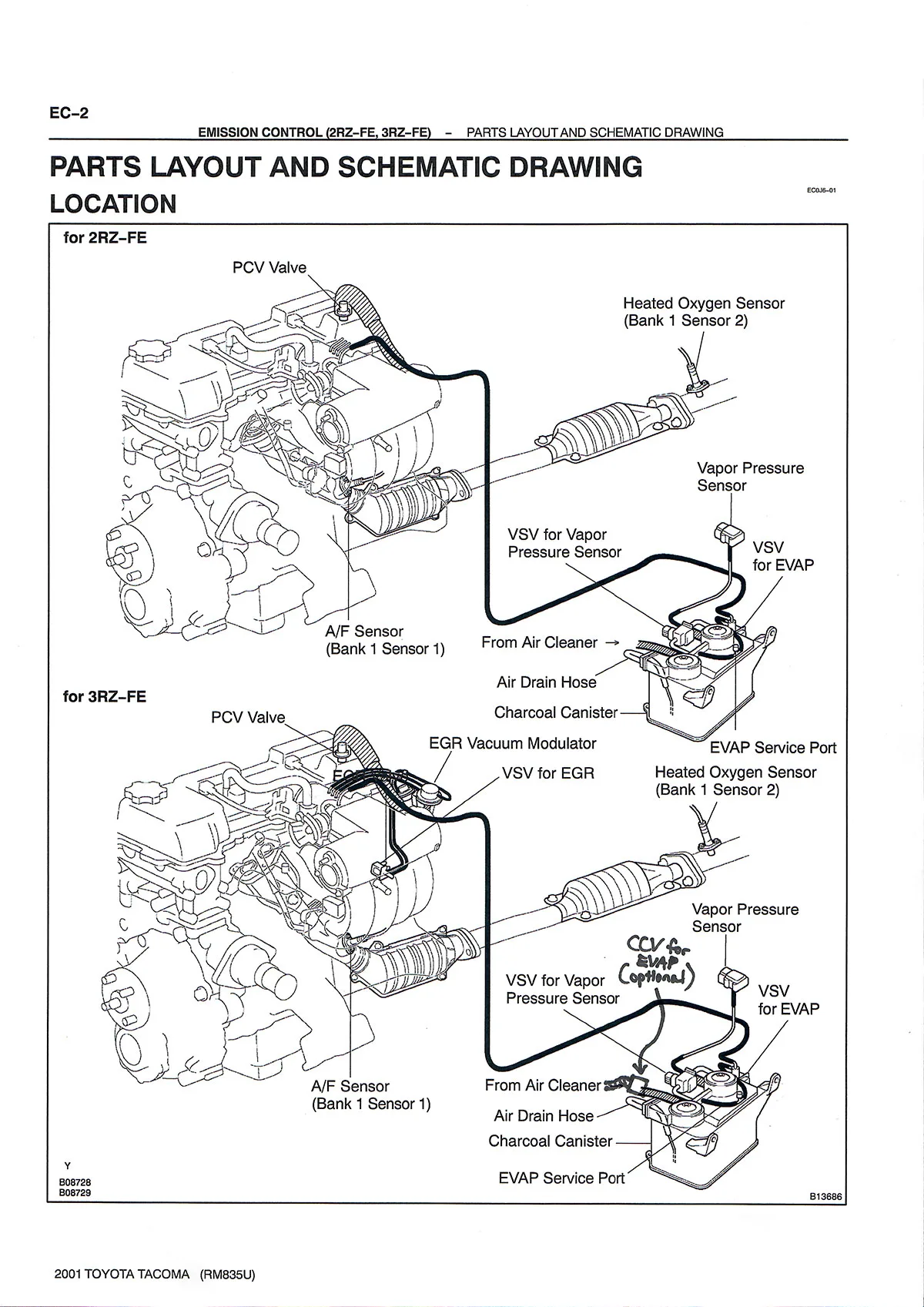 2 7L 3Rz Fe And 2 4L 2Rz Fe Evap Vacuum Diagrams Tech Info Off Road Solutions
